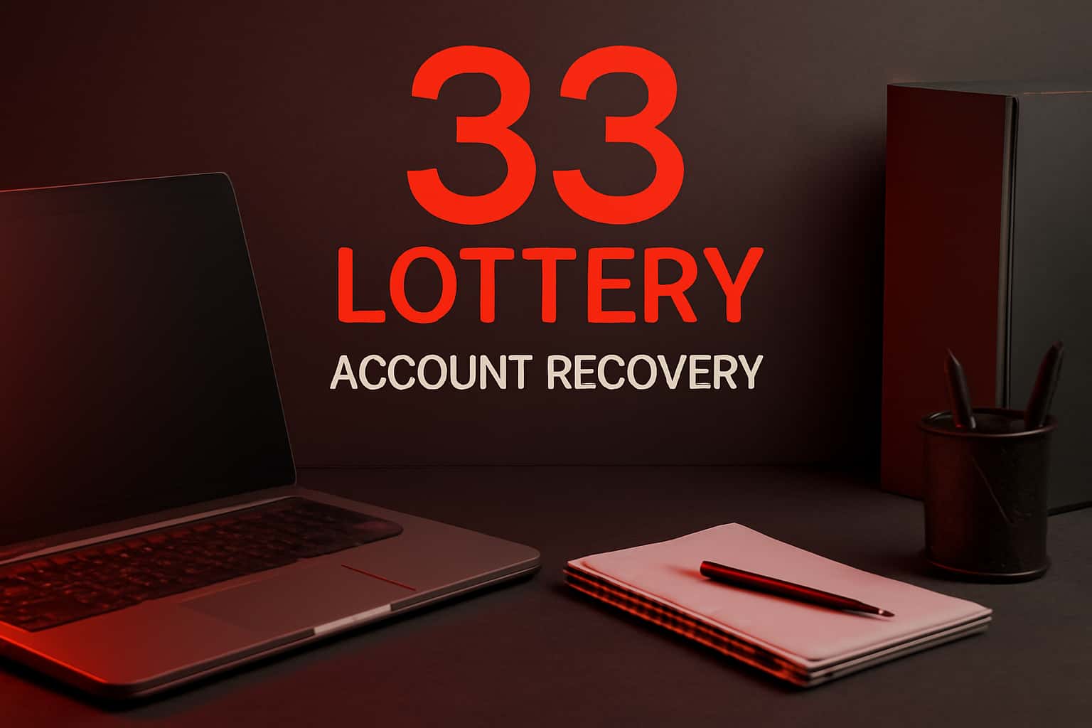 Visual representation of account recovery guidance for 33 Lottery.