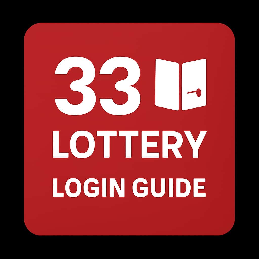A badge symbolizing the 33 Lottery Login Guide for user assistance and information.