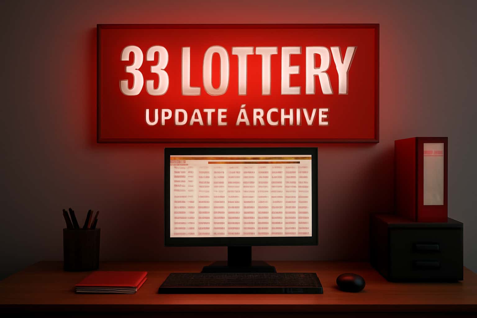 A professional representation of the 33 Lottery Update Archive, illustrating an organized information hub.
