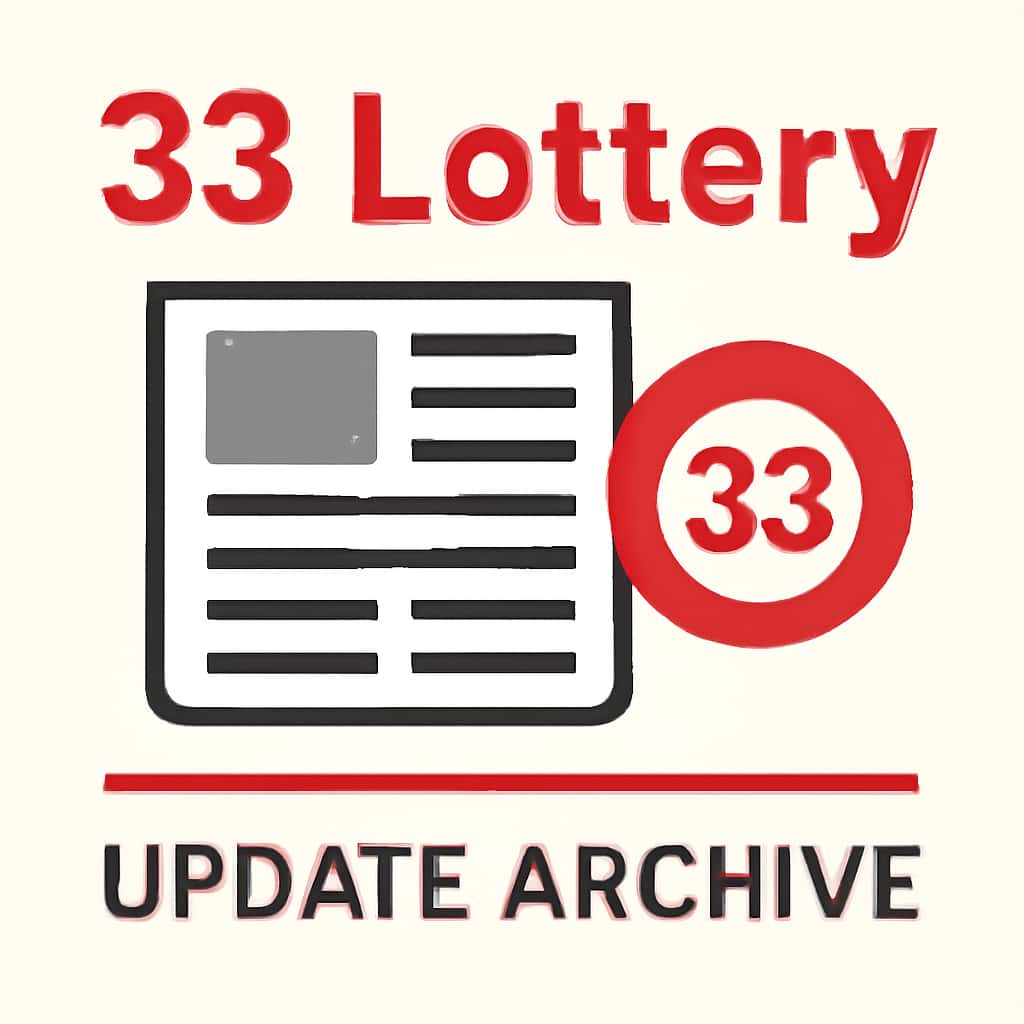 An informative illustration showcasing the features of the 33 Lottery Update Archive.