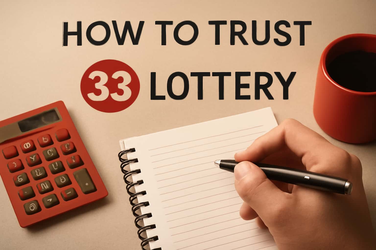 An informational scene representing trust in 33 Lottery with sleek design.