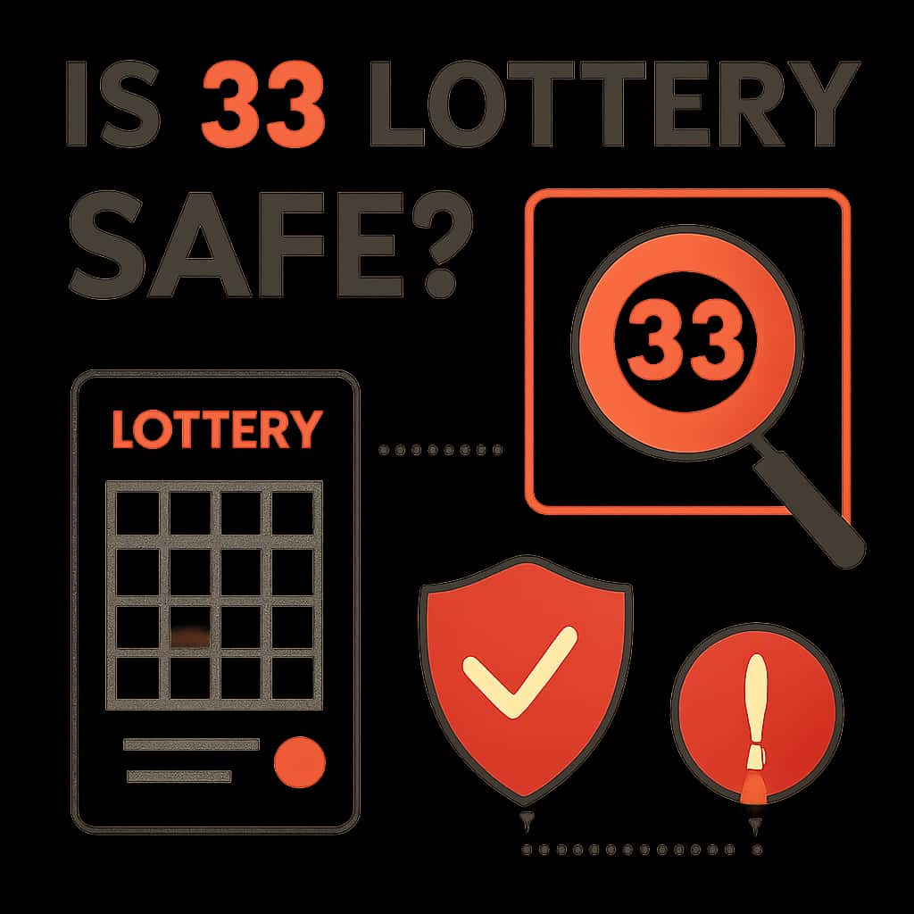 An illustration explaining safety features of 33 Lottery.